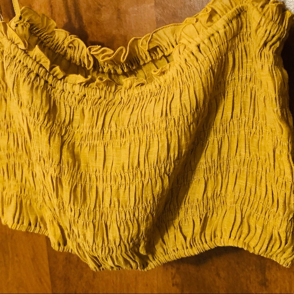 Cupshe cover up top. Mustard yellow